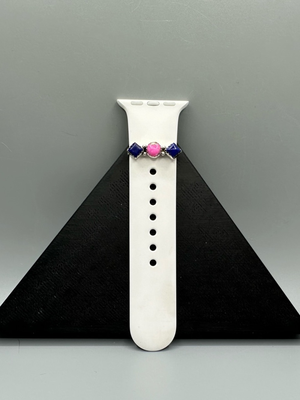 ⌚Cotton Candy Turquoise & Lapis Sterling Silver 925 Watch Band Charm Handmade